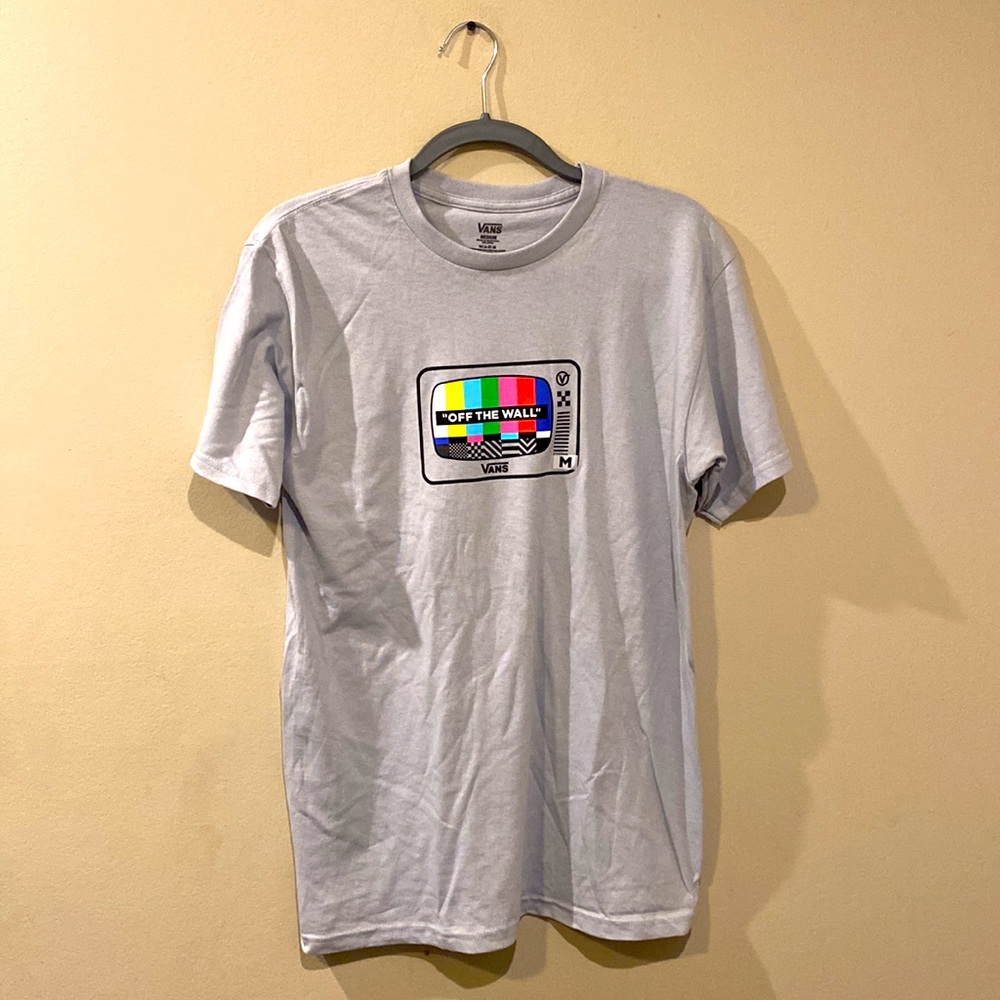 Unisex, gray, short sleeve, crew neck, Vans shirt vintage television graphic M